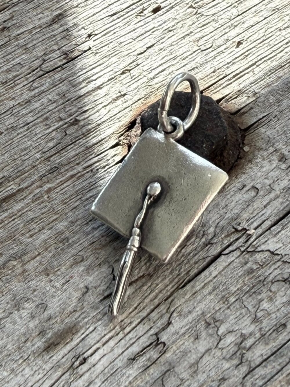 James Avery Retired Sterling Silver Mortarborad Graduation Cap Charm